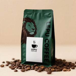 Sacchetti per Caffè in Alluminio con Fondo Piatto e Chiusura a Zip, Personalizzabili, 250g 500g 1kg, Confezioni Premium per Chicchi di Caffè - Product Image 1