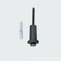 Soporte espaciador para riel de puerta corredera, extensión de abrazadera para tubo de acero con tornillos, espaciador negro mate para riel de montaje en pared