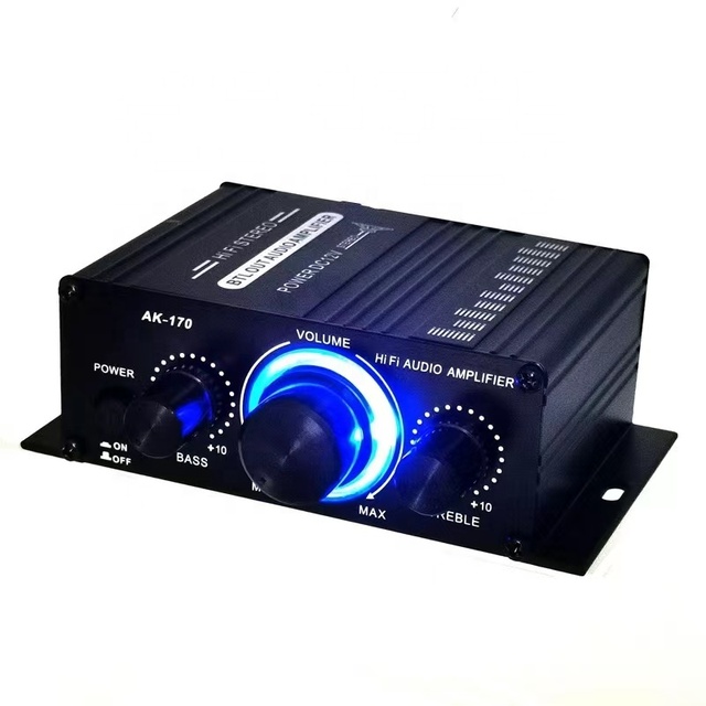 AK170 Mini Digital Audio Car Amplifier Stereo Audio Amp for Home Theater Club Party Music 200W X2