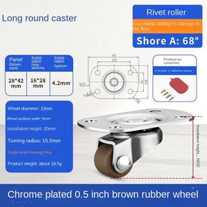 Professional Soft Rubber Surface Swivel Casters Set Of 4 Pack Floor Protection And Double Locking System For Storage Shelves - Product Image 5
