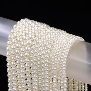 Oro chiaro 4mm 6mm 8mm 10mm <span class=keywords><strong>Swarovski</strong></span> perle sciolte di cristallo naturale per la creazione di gioielli di cristallo bianco e perle Ovski - Product Image 3