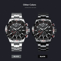 Montre mécanique multifonctionnelle pour homme, en acier inoxydable, sport, affaires, avec aiguilles lumineuses, résistante à l'eau 30M