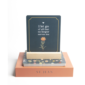 Tarjetas de autoamor de esquina redonda suave para mamá, tarjetas de reafirmante diaria con tarjetero de madera en caja de cinta extraíble - Product Image 5
