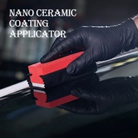 Éponges applicatrices de revêtement céramique nano premium, blocs d'éponge en mousse pour application de cire, design rectangulaire à fentes rainurées