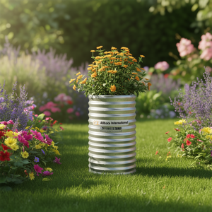 Fioriera da Giardino in Acciaio Allbaca International 15.7x15.7x26.8 Pollici, Vaso per Fiori in Stile Rustico Verniciato a Polvere - Product Image 2