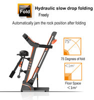 Tapis roulant électrique motorisé et pliable 3.5HP avec poids maximal de l'utilisateur de 150kg Tapis de marche d'exercice sportif d'entraînement cardio à domicile
