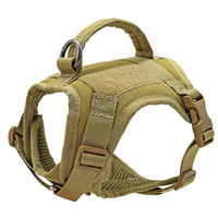 Nuevo Chaleco de correa de pecho de nailon con patrón sólido de entrenamiento táctico de moda para perros pequeños gatos Cierre de botón acolchado para caminar
