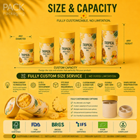 Emballage personnalisé en tube de papier de qualité alimentaire pour chocolat, fruits secs, collations, noix, thé avec impression de logo évanescente OEM
