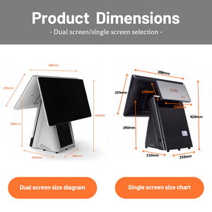 Máy tính tiền <span class=keywords><strong>POS</strong></span> màn hình kép 15.6 inch, máy in 58mm, quét mã <span class=keywords><strong>QR</strong></span>, siêu thị, cảm ứng điện dung 10 ngón tay, màn hình IPS - Product Image 6