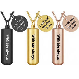 Collares <span class=keywords><strong>para</strong></span> Cenizas <span class=keywords><strong>de</strong></span> Acero Inoxidable 316, Resistentes al Agua y al Deslustre, Chapados en Oro <span class=keywords><strong>de</strong></span> 14k y 18k - Product Image 1