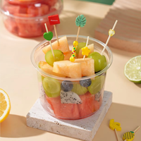 Contenants ronds en plastique transparent PET jetables en gros avec logo personnalisé, pour gâteaux, yaourts, salades, coupes à smoothie acaï