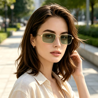 Frame Glasses Fashionable and Versatile Metal Frame Sunglasses Unique Street Photography