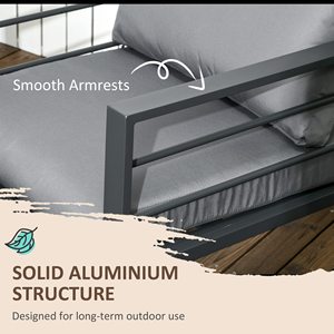 Nhôm ngoài trời <span class=keywords><strong>Patio</strong></span> đồ nội thất thiết lập hiện đại <span class=keywords><strong>Patio</strong></span> cuộc trò chuyện đặt cho ban công vườn ngoài trời cắt kim loại <span class=keywords><strong>sofa</strong></span> <span class=keywords><strong>Set</strong></span> - Product Image 5