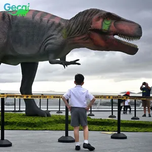 Gecai Museum 3d в натуральную величину робот реалистичный аниматронный Динозавр Большой T-rex статуи модель для парка