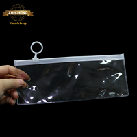 Sac à fermeture éclair en PVC givré avec logo personnalisé, emballage de bijoux biodégradable, mini pochette transparente, fermeture éclair transparente, vêtements, chaussures