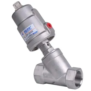 Pneumatic Angle Seat Valve 2/2 Way Piston Operated Stainless Steel Thread Pneumatic Angle Seat Valve