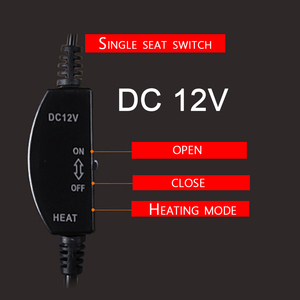 Tappetino riscaldante per seggiolino anteriore sportivo DC12V coprisedile riscaldato decorazione auto in cotone/copertura di modifica - Product Image 5