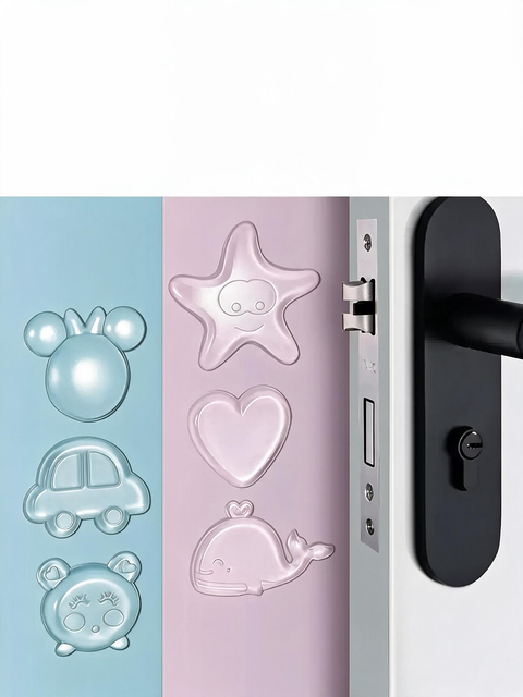Furniture Pads Anti Vibration Silicone Bumper Reusable Selfadhesive Washable Transparent Baby Corner Protector Cabinet Custom