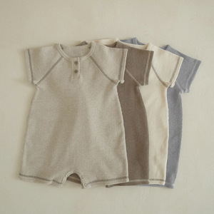 Mamelucos de Verano para Bebés y Niños Pequeños, Transpirables, de Spandex/Poliéster, Manga Corta, Unisex, ODM - Product Image 1