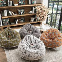 Ensemble de fauteuils poufs, chaise longue d'extérieur, siège de plage, camping, pliable, style européen, tissu avec housse amovible
