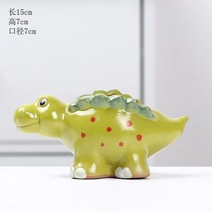Pot de fleurs créatif en céramique émaillée YS, motif dinosaure de dessin animé, avec trou de drainage, pour plantes succulentes et grasses, décoration maison et <span class=keywords><strong>jardin</strong></span> - Product Image 4