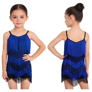 Trajes de Danza con Flecos para Niñas, sin Mangas, con Diseño de Chevron, para Teatro Musical, Jazz, Actuaciones en Escenario, Personalizados - Product Image 2