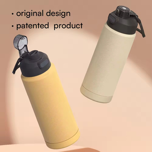 Custom 18oz <b>Large</b> Capacity Double Drink Stainless Steel Water Bottle Sports Portable Vacuum <b>Flask</b> Thermos with Handle - Product Image 2