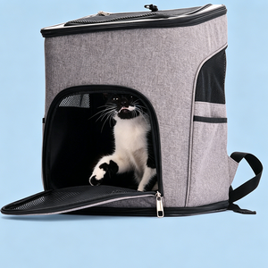 Zaino Traspirante per Animali Domestici, Borsa da Viaggio Pieghevole per Gatti e Cani di Piccola Taglia, Trasportino per Escursioni all'Aperto - Product Image 2