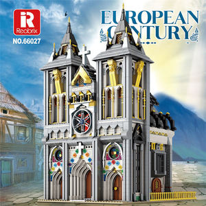 Reobrix 66027 3468 pièces Série Médiévale Ornement d'église médiévale Modèle de blocs de construction Jouet éducatif Adultes 14+ Cadeau DIY à expédier - Product Image 2