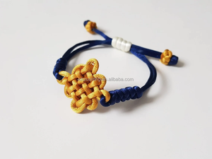 Pulsera de flores personalizada de fábrica, nudo de flor coreano tradicional, pulsera de nudo chino tejido a mano, pulseras de cuerda trenzada - Product Image 3