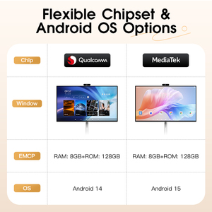 Smart TV Touch Screen da 32 Pollici con CPU 8-Core, Sistema Operativo Android, 8+128GB, Batteria Integrata e Fotocamera, <span class=keywords><strong>Monitor</strong></span> Portatile Intelligente Girevole - Product Image 2