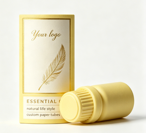 Essential Oil Paper Tube Craft Paper Uncoated Handmade Gold <b>Foil</b> Printing Custom Cosmetic Packaging - Product Image 1