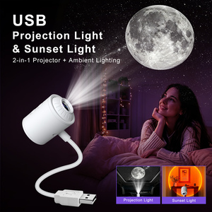 Proyector de Estrellas con Luz Nocturna, Lámpara de Proyección de Galaxia con Cuello de Cisne Flexible y Cambio de Color para Decoración de Dormitorio, Techo y Hogar, Regalo - Product Image 1