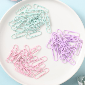 Botanical Park Paper Clips Set 50 Mm Metal Plastic Colorful Office Stationery Gift Packaging - Product Image 4