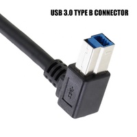 Haute Vitesse 5Gbps 90 Degré Angle Droit USB 3.0 A Mâle vers USB B Type Imprimante Câble