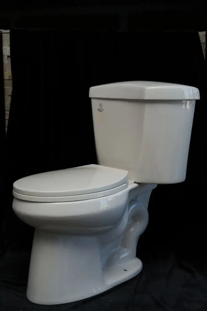 Grosir ritel Modern s-perangkap dua bagian Siphon Flushing Floor Mounted flush toilet