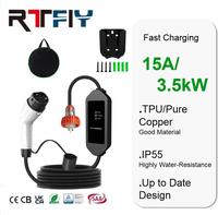 Nouveau chargeur EV portable 15A 3,5 kW Type 2 adaptable pour l'Australie, recharge de véhicules électriques à domicile, étanche IP55, certifié CE