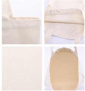 Sac fourre-tout en toile réutilisable, sac cadeau en coton vierge à personnaliser avec une longue bandoulière et une fermeture éclair - Product Image 4