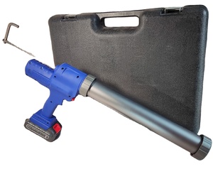 Pistola de calafateo eléctrica de grado industrial con batería de 21V, 300ml/600ml, con 2 cartuchos de baterías de litio y sellador de salchichas para coches - Product Image 1