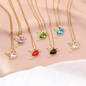 Collar con colgante delicado en forma de pájaro único creativo, cadena de eslabones, nuevo estilo, dulce, elegante, de moda, versátil, regalo conmemorativo - Product Image 1