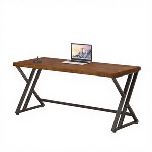 Escritorio Moderno para Computadora de 1.52 m de Largo para Apartamento, Madera Maciza, Tubo de Acero, Superficie Extraíble, Ideal para Trabajo Administrativo y Estudio - Product Image 4