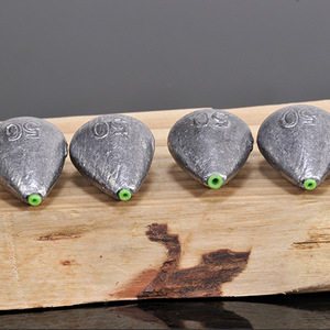 Plomada de pesca Aohu con núcleo hueco, 40g 50g, plana en forma de corazón, accesorio de pesca duradero y funcional - Product Image 1