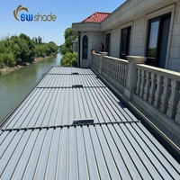 Espace extérieur à prix d'usine avec entraînement intelligent automatique Stores roulants électriques extérieurs à glissière pour une ombre sans effort