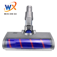 Tête de Brosse d'Aspirateur et Serpillère Amovible pour Dyson V6, Pièces Détachées, pour Tapis et Sols Durs, avec LED