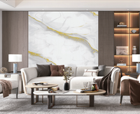 Alternatives économiques au marbre, panneaux muraux en feuille de marbre PET pour la décoration intérieure