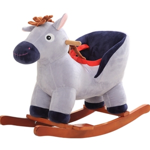 흔들 말 말 어린이 봉제 흔들 차 1 세 아기 장난감 - Product Image 1