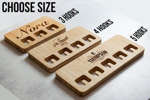 JUNJI pannello <span class=keywords><strong>personalizzato</strong></span> con montaggio a parete in <span class=keywords><strong>legno</strong></span> nomi di famiglia incisi personalizzati per portachiavi - Product Image 4