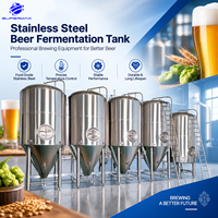 Cuve de Fermentation Conique en Acier Inoxydable 304 316L avec Chemise de Refroidissement au Glycol pour Brasserie CIP
