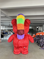 Funtoys Personnaliser Gonflable Ours en Peluche Mascotte Costume Furry Cartoon Fourrure Peluche Lunettes Mascotte Anime pour Adulte 2/2.6M
