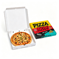 Boîte à pizza en carton recyclable à impression personnalisée, boîte à pizza jetable conforme à la norme PPWR, emballage écologique pour pizza à emporter, pique-nique, nourriture